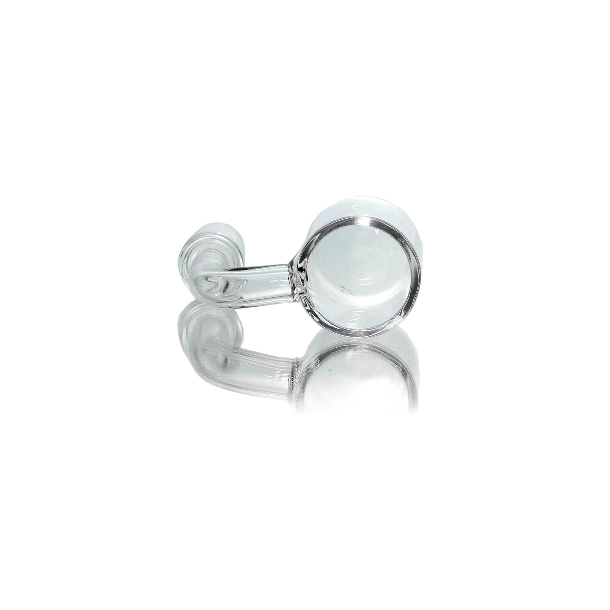 Banger de cuarzo superior plano de 25 mm - Parte inferior redondeada - Copa de inserción 14MM