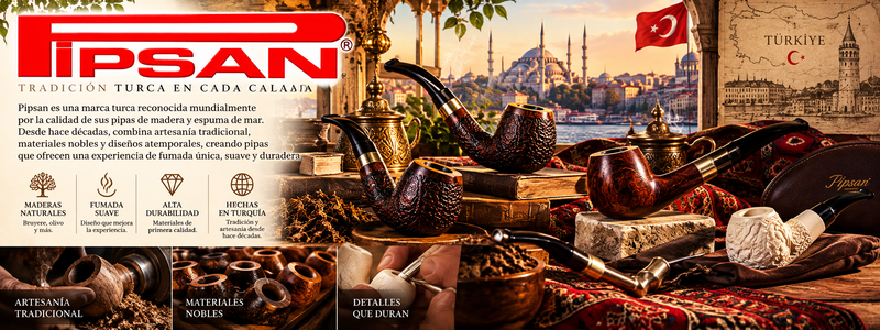 Pipas Pipsan de madera y espuma de mar: portada editorial inspirada en Turquía