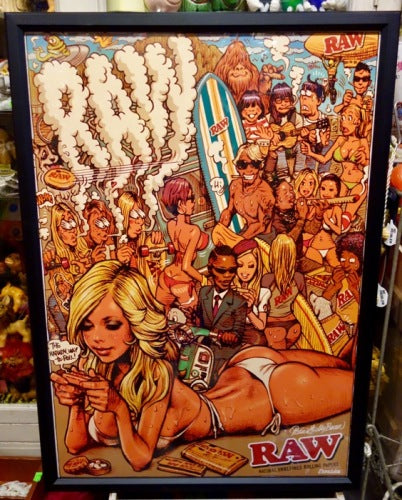 RAW x Rockin' Jelly Bean – Afiche Enmarcado con Cristal Antirreflejo 🎨🔥