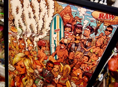 RAW x Rockin' Jelly Bean – Afiche Enmarcado con Cristal Antirreflejo 🎨🔥