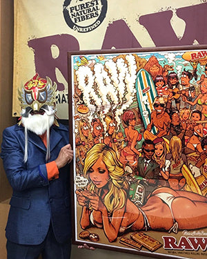 RAW x Rockin' Jelly Bean – Afiche Enmarcado con Cristal Antirreflejo 🎨🔥