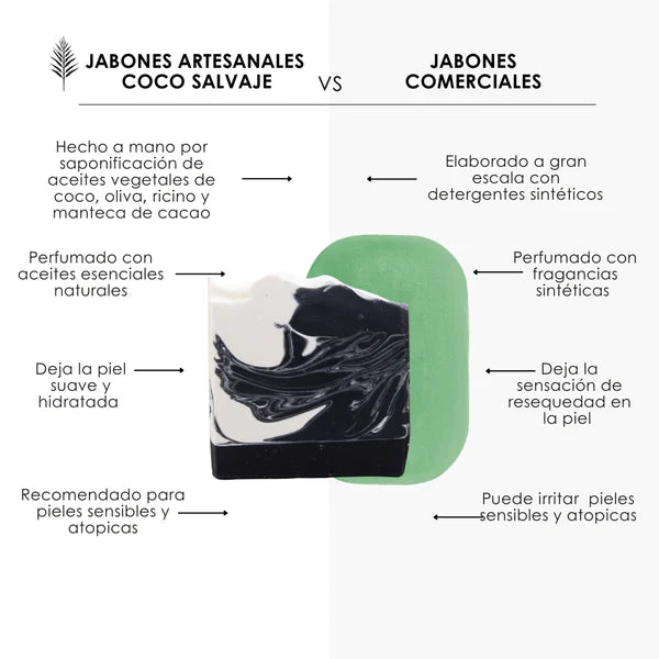 Jabón Artesanal De Carbón Activado, Árbol De Té Y Limón