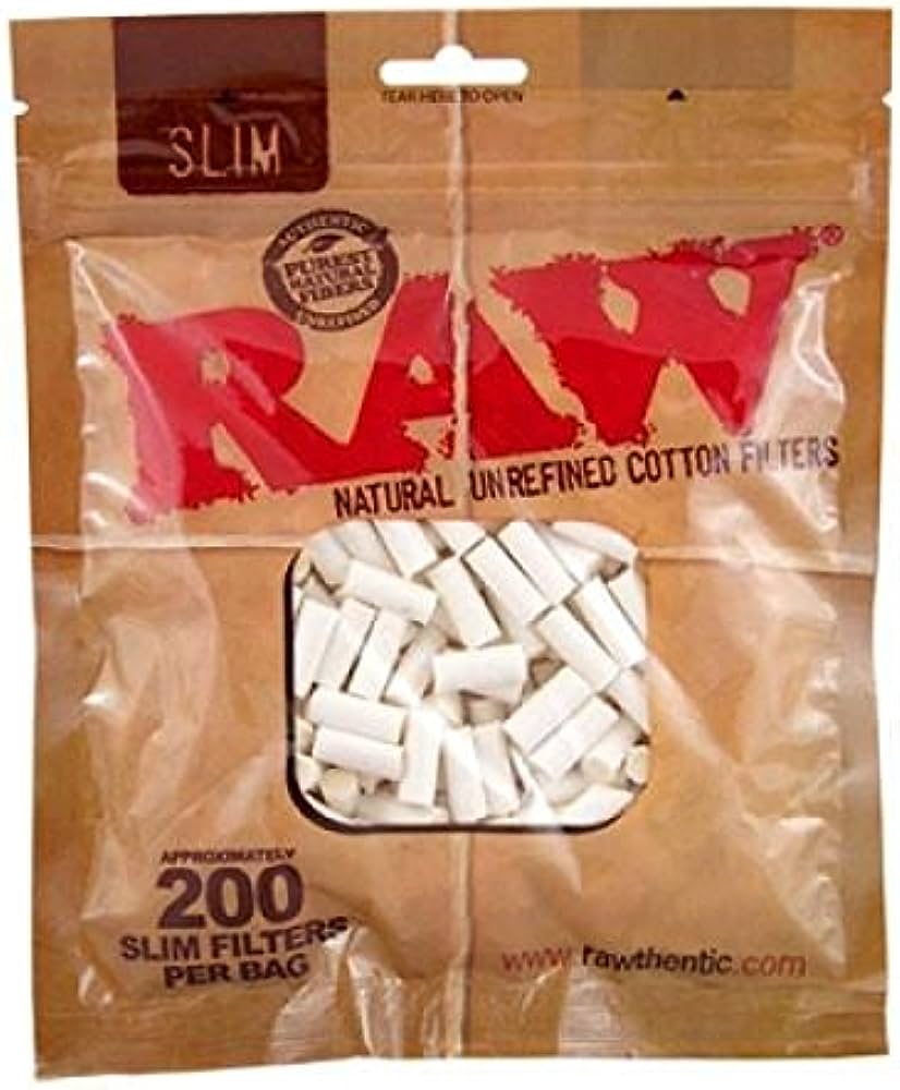 RAW SLIM NATURAL UNREFINED COTTON FILTERS