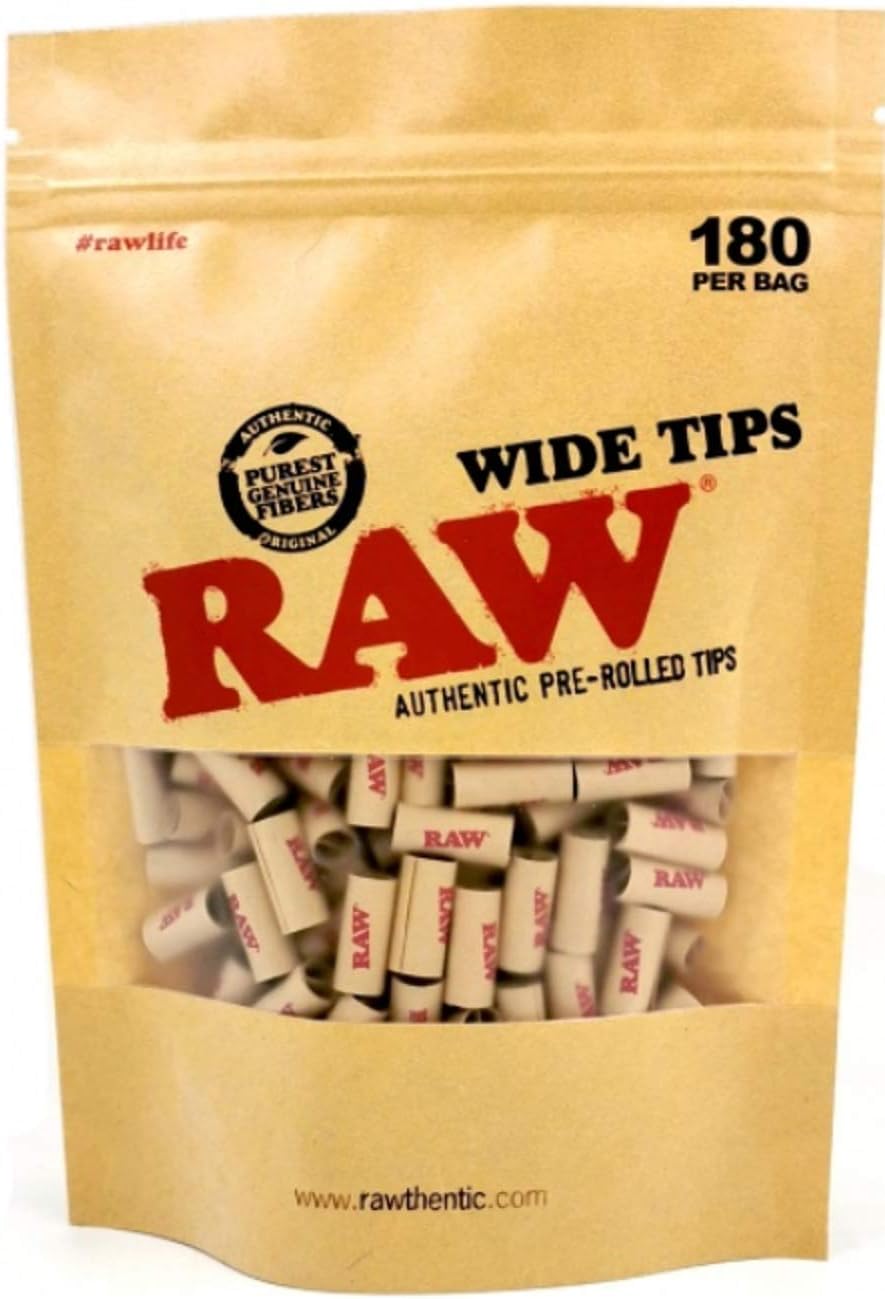 RAW Pre Rolled Wide Tips 180 Filtro Natural