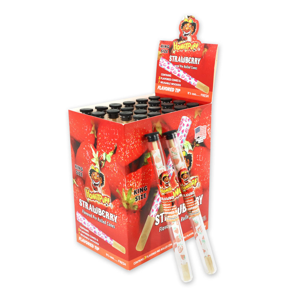 HONEYPUFF STRAWBERRY CONES + FLAVORED TIP