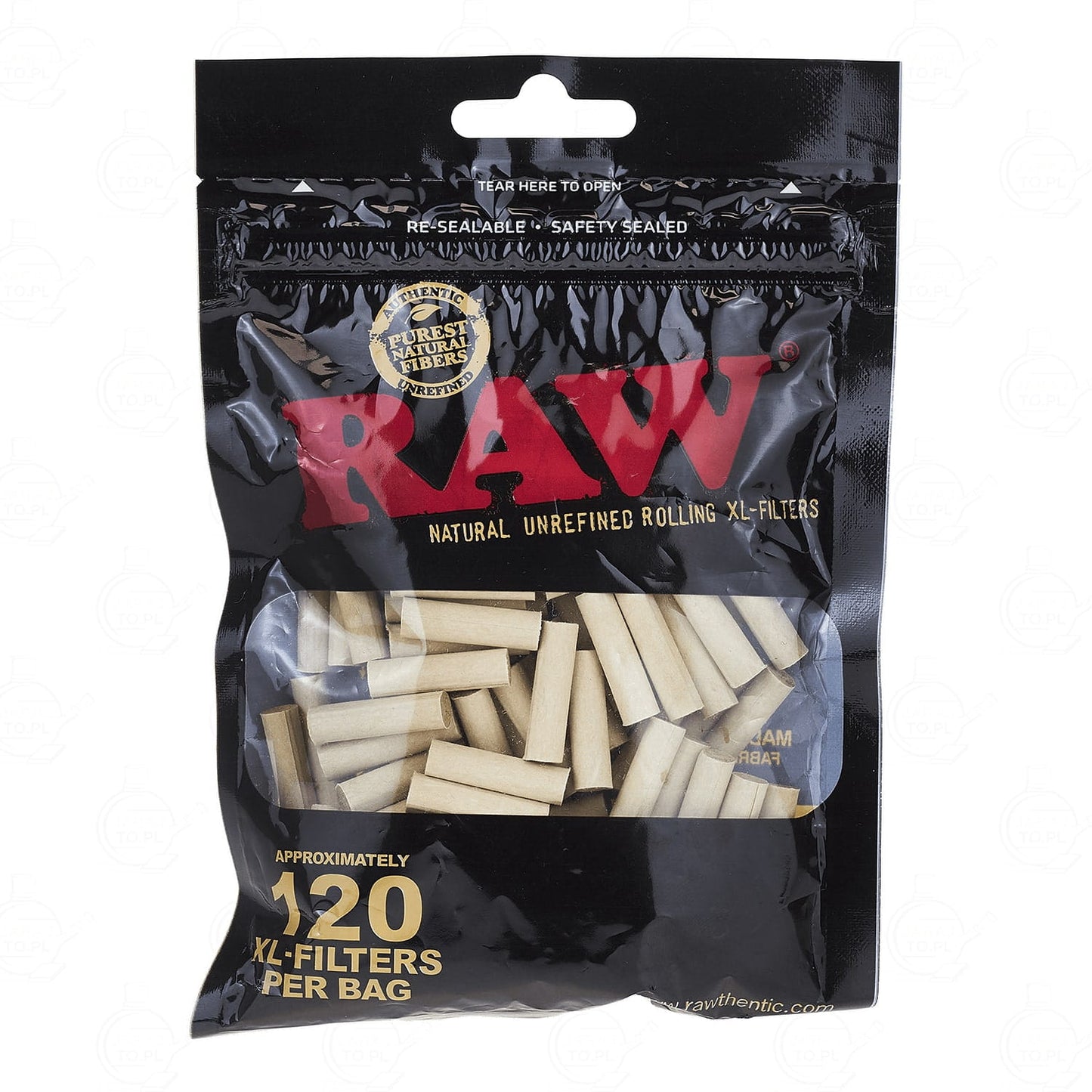 RAW Natural Unrefined Rolling XL Filters Black
