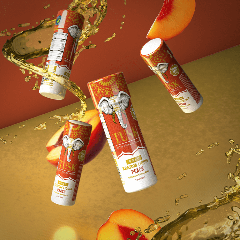 Tusk Peach Gold Kratom Shot 150mg 57mL
