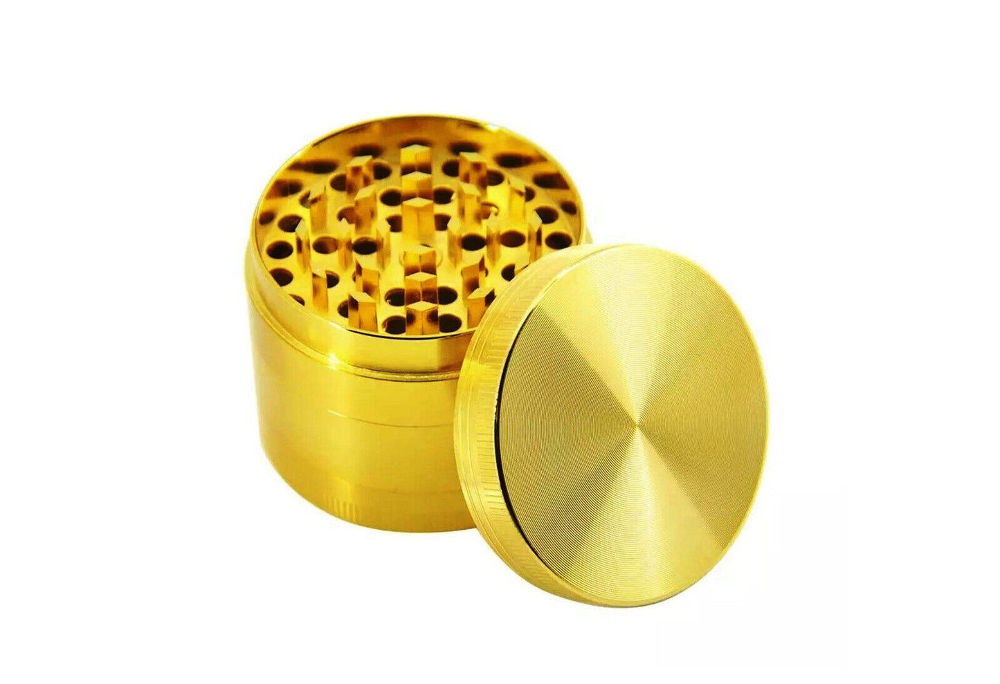 Grinder de metal 4 partes con compuerta dispensadora