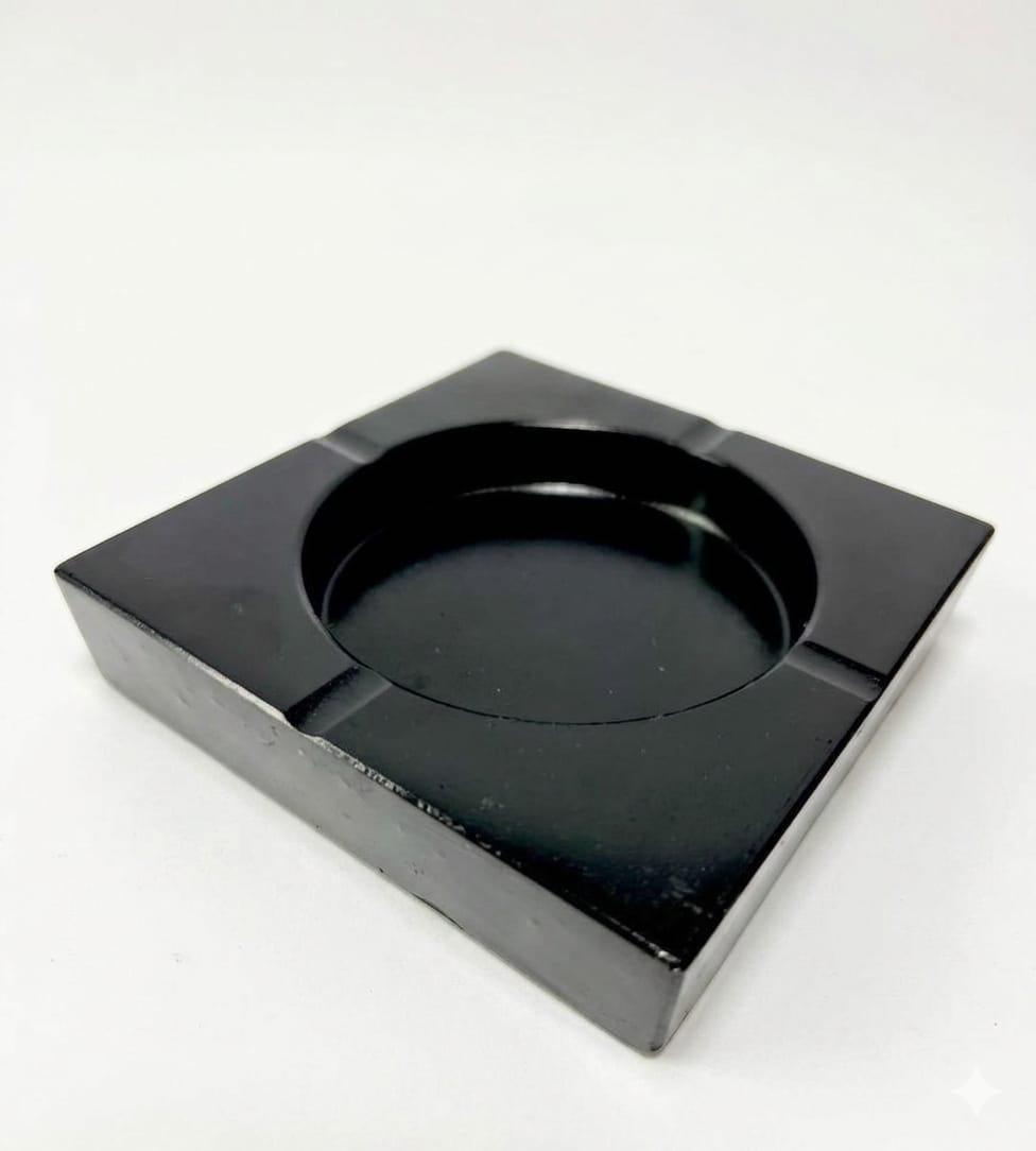 CENICERO NEGRO DE CERÁMICA
