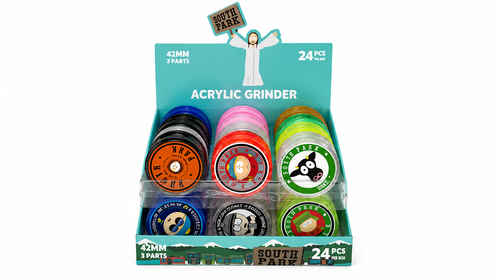 Grinder Acrílico South Park 42 mm – 3 Partes