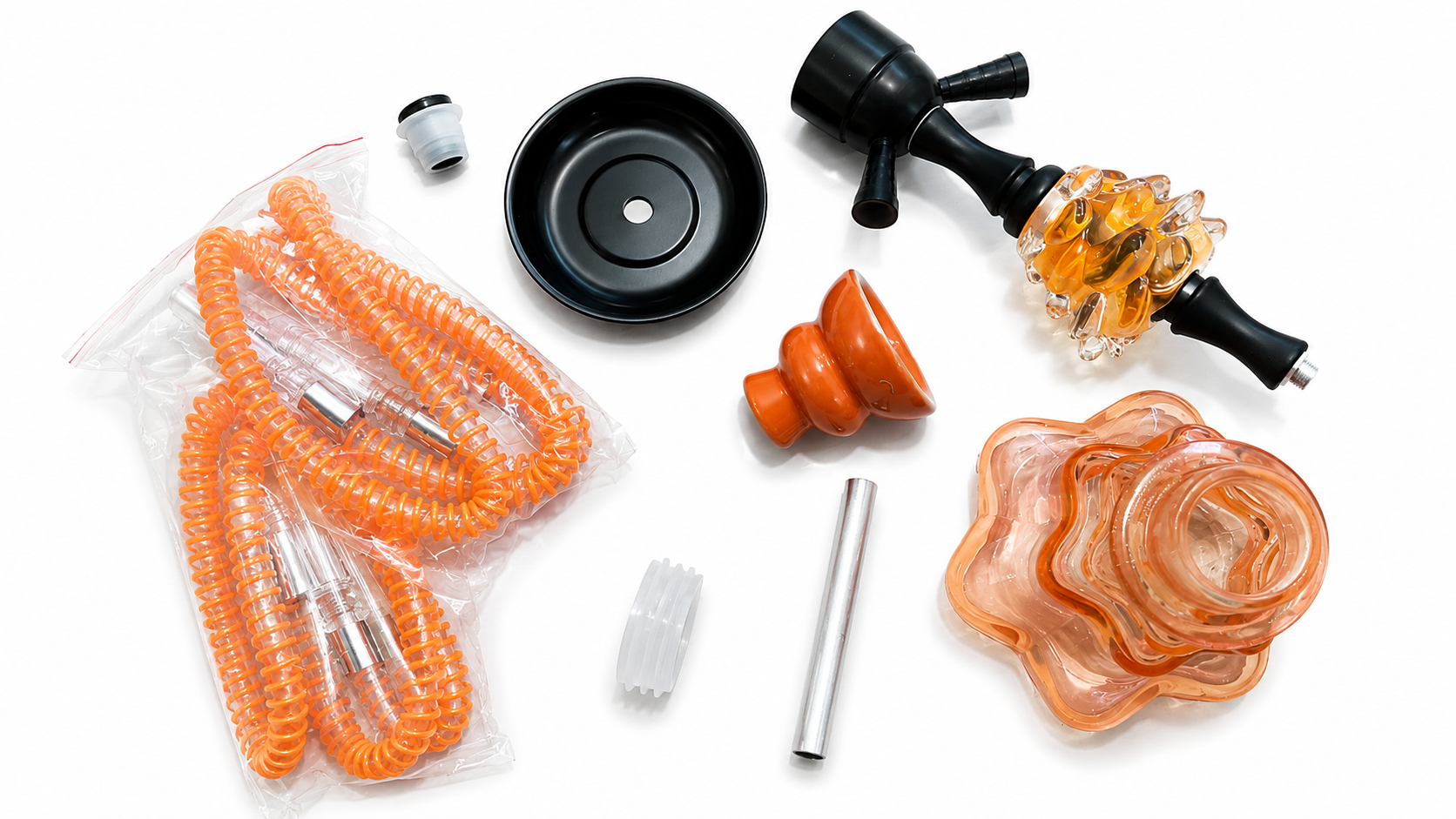 Hookah Doble Manguera Naranja - Shisha