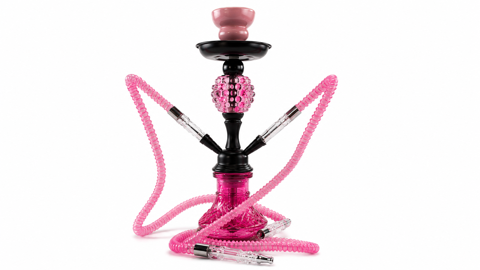 Hookah Doble Manguera vidrio rosado - Shisha