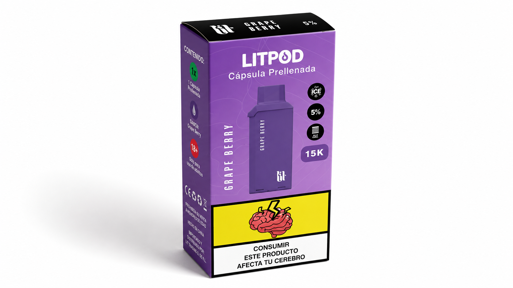 Litpod 15000 – Cápsula Prellenada