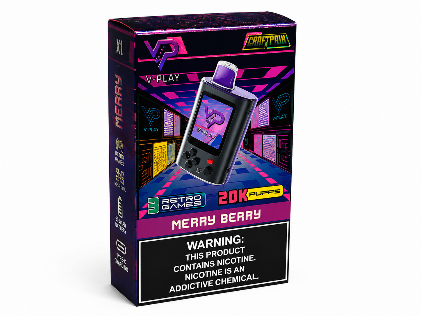 V-Play Craftman 20K – Juegos Retro y Hasta 20.000 Puffs