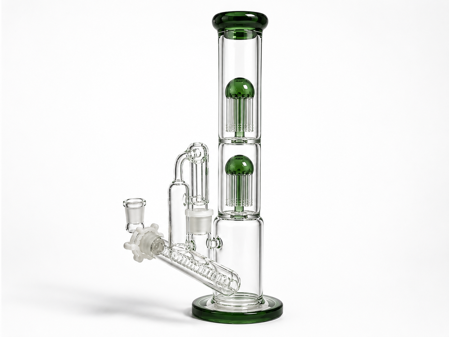 Bong de Vidrio con doble Percolación y Recirculación - 40cm