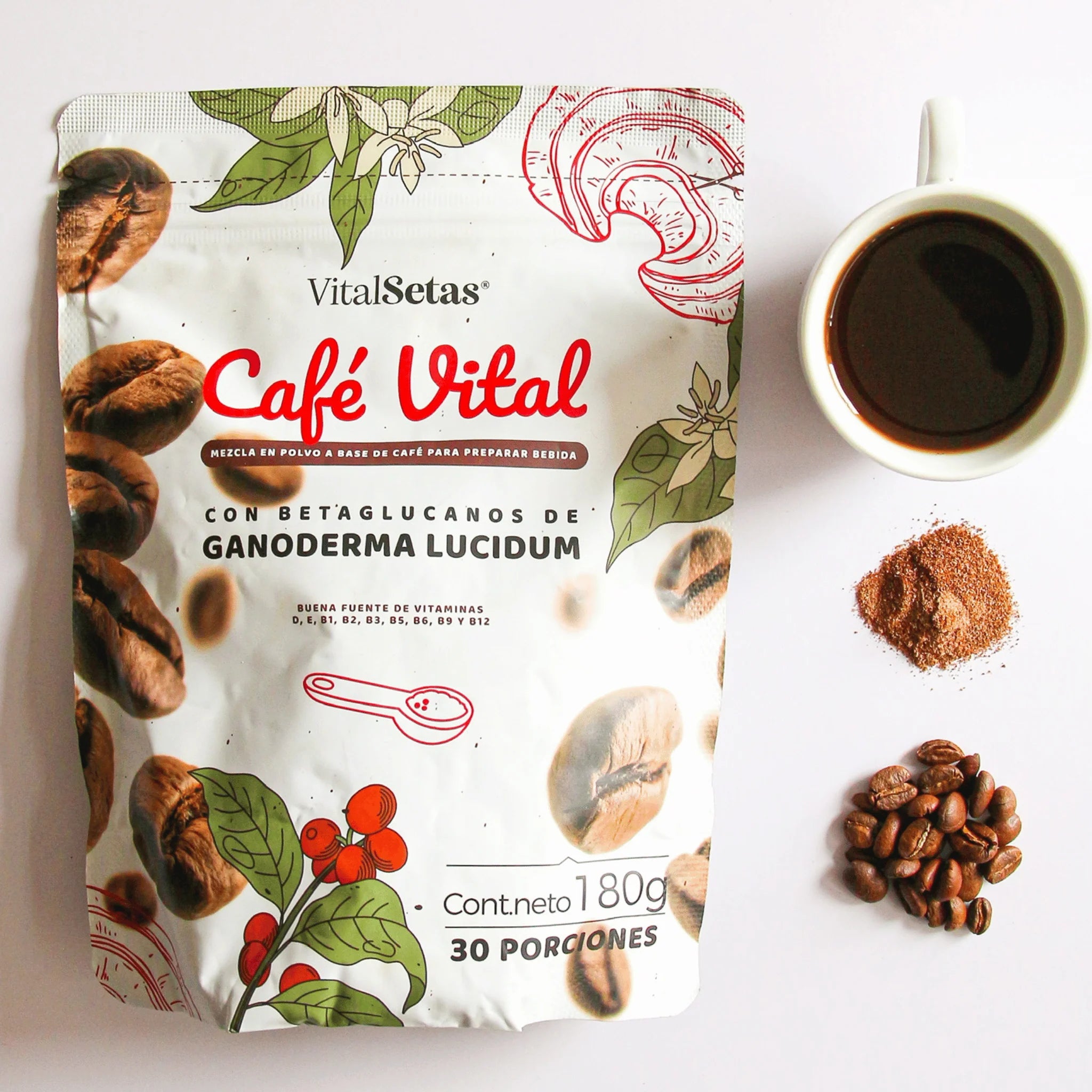 CAFÉ VITAL - VITALSETAS® CAFÉ INSTANTÁNEO CON BETAGLUCANOS DE GANODERMA LUCIDUM