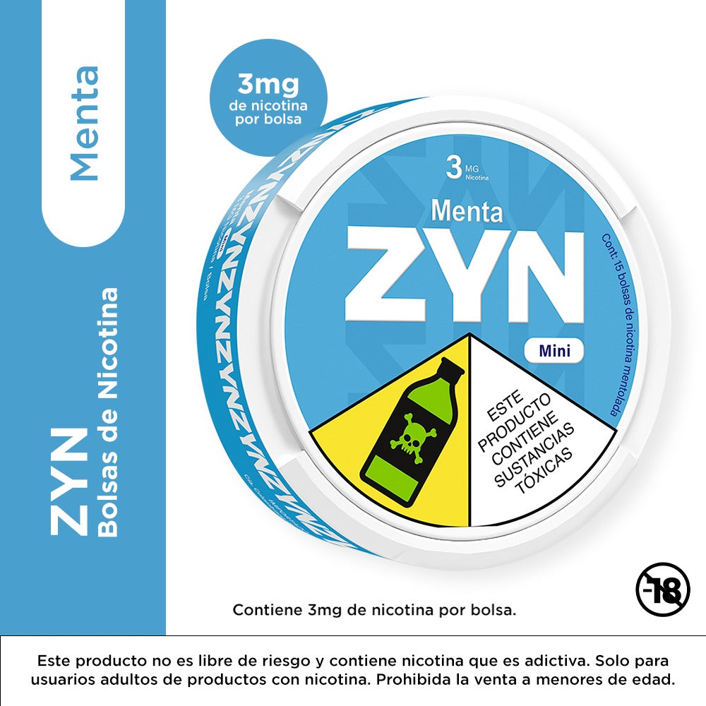 Pouches Zyn 3mg de nicotina
