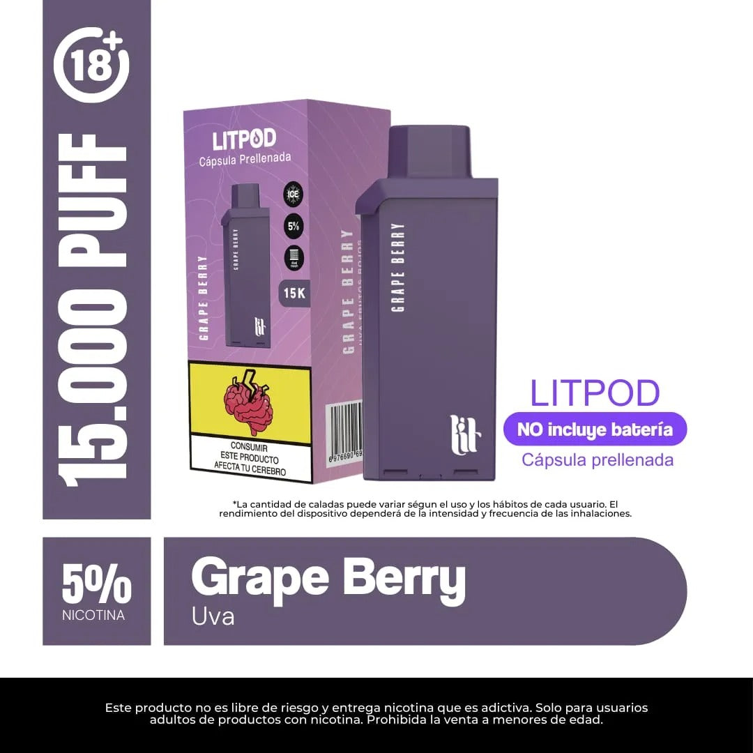 Litpod 15000 – Cápsula Prellenada