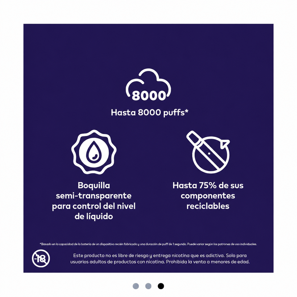 VEEV NOW 8000 – Dispositivo Desechable de Hasta 8.000 Puffs