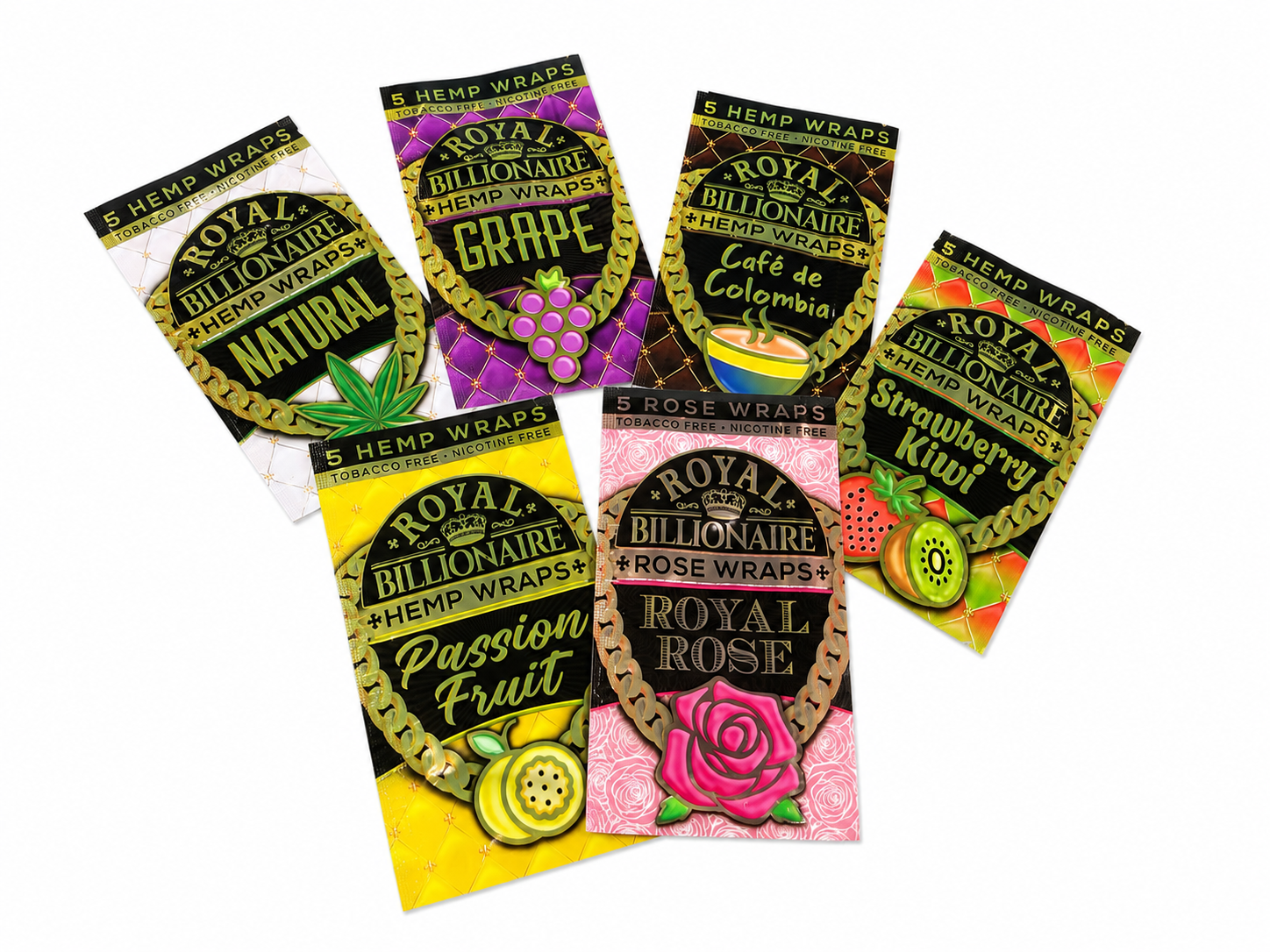 Royal Billionaire Hemp Wraps x5