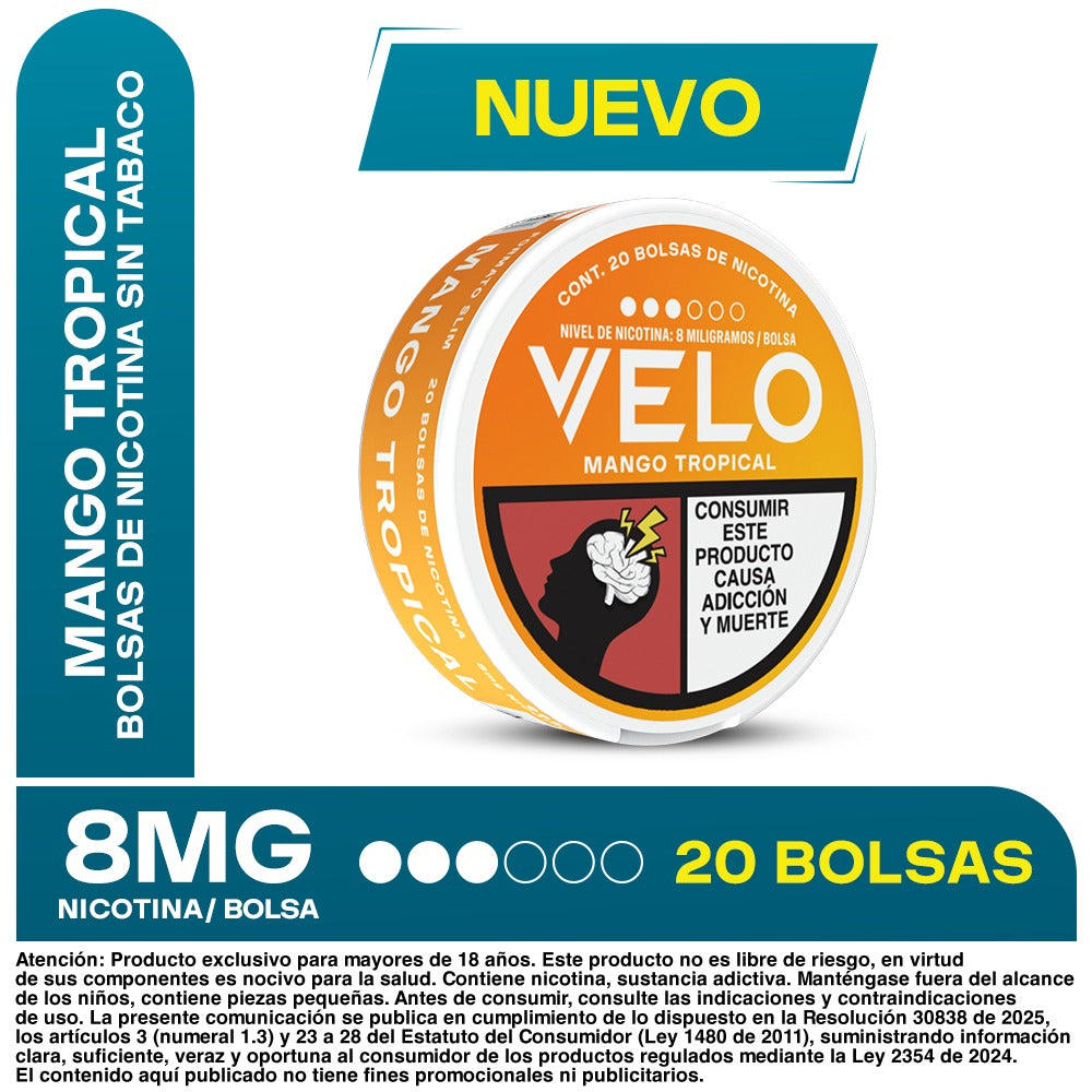 VELO 8 mg – Pouches de Nicotina