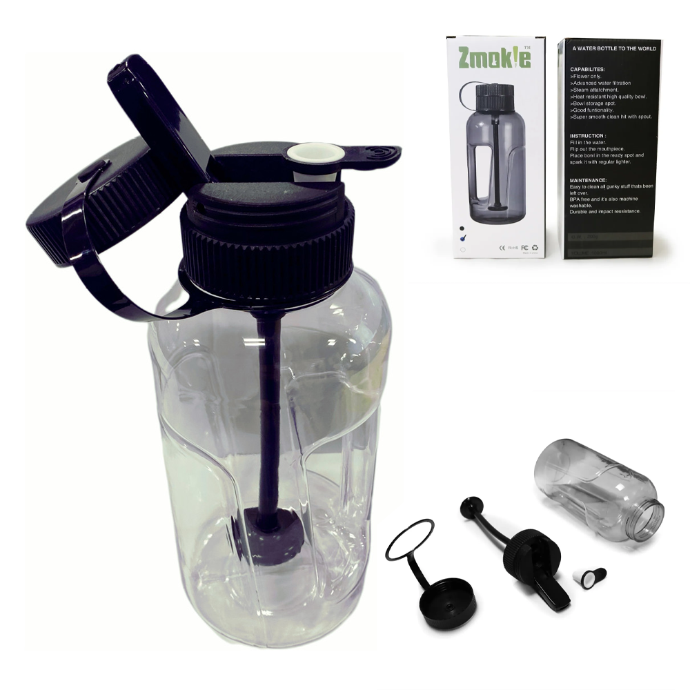 ZMOKIE Botella-Bong de Viaje 2 en 1 – Discreta, Portátil y Funcional