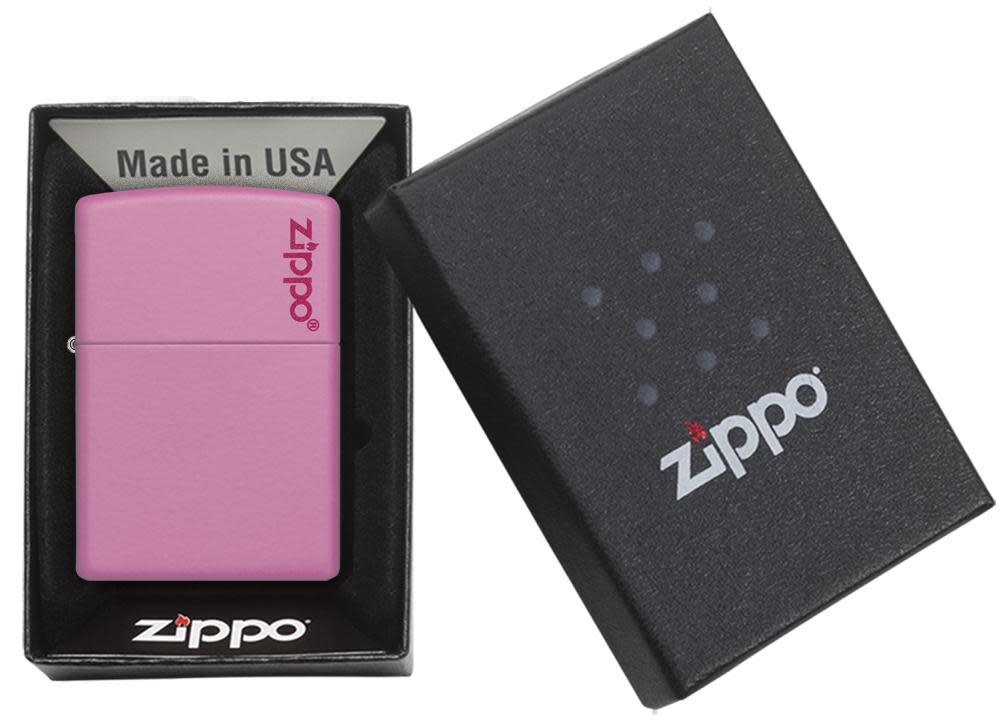 Zippo Rosa Mate con logo