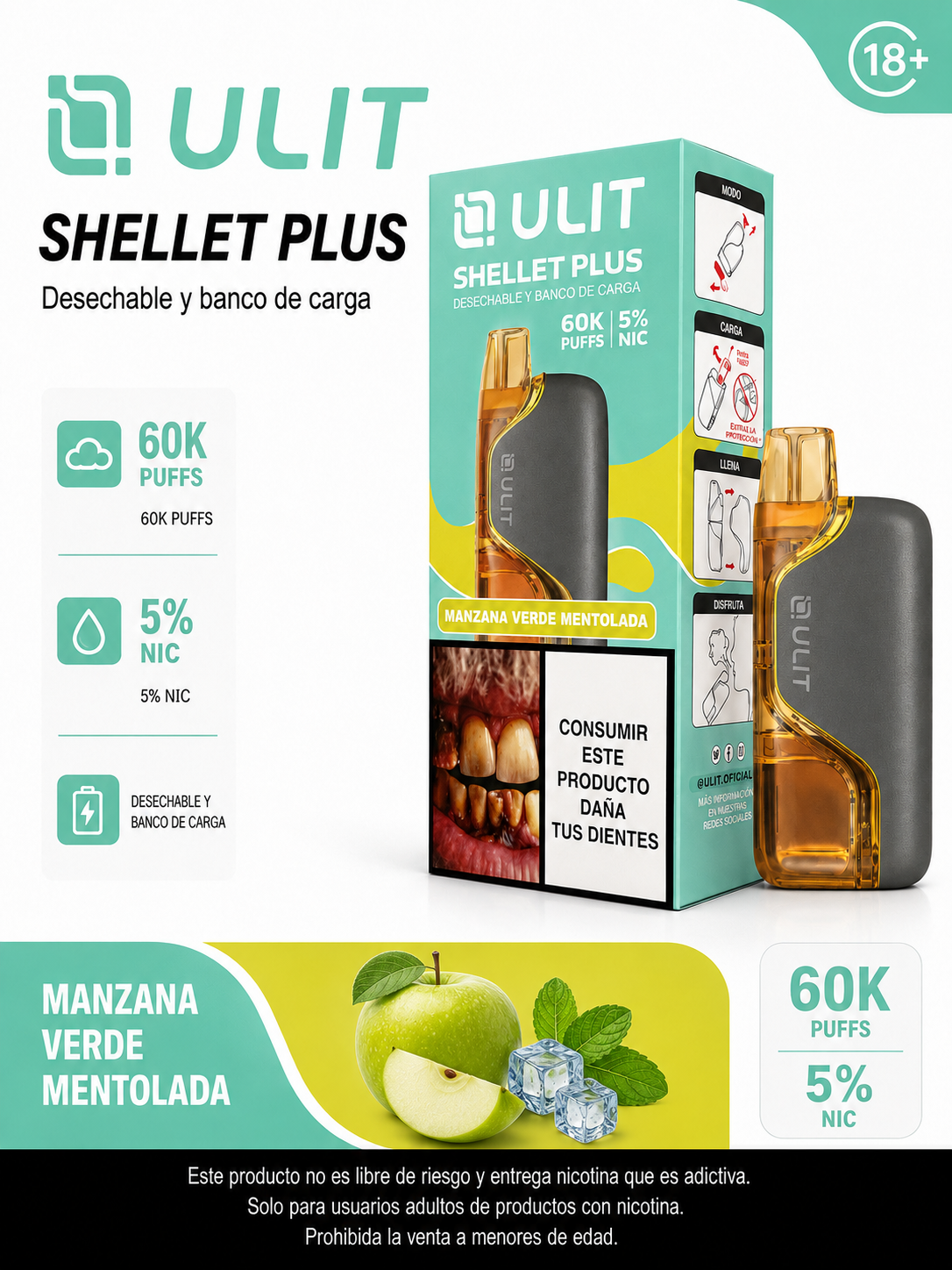 ULIT Shellet Plus 60.000 Caladas