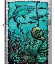 Zippo mundo submarino gris