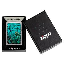 Zippo mundo submarino gris