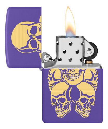 Zippo Púrpura Calavera