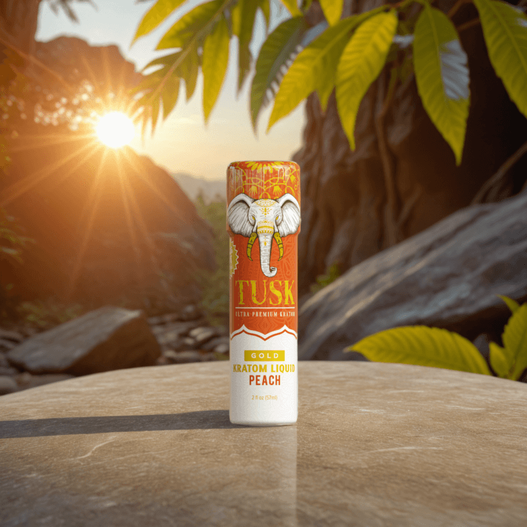 Tusk Peach Gold Kratom Shot 150mg 57mL