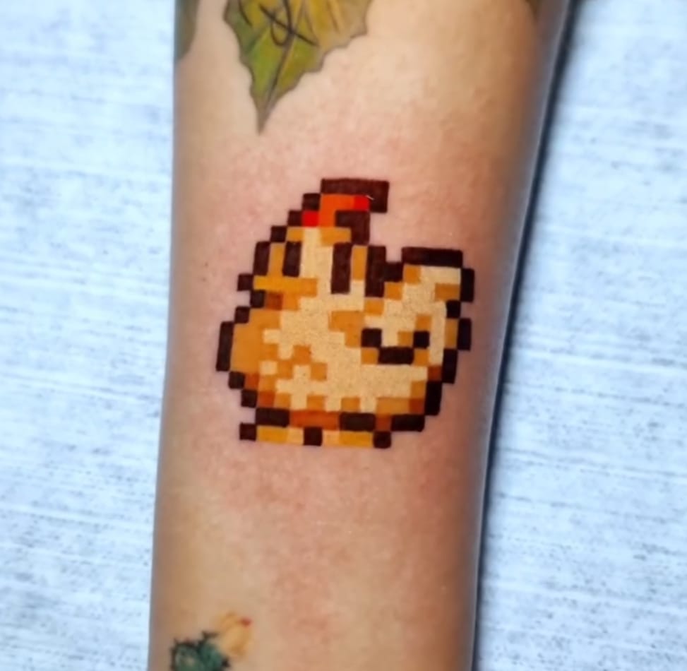 Tattoo pixel art 8 bits