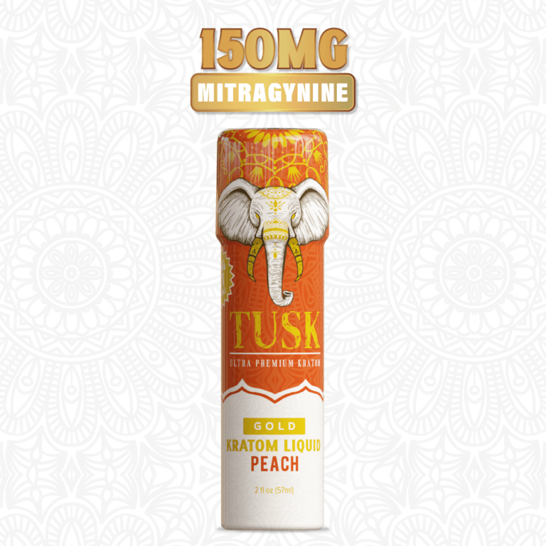 Tusk Peach Gold Kratom Shot 150mg 57mL