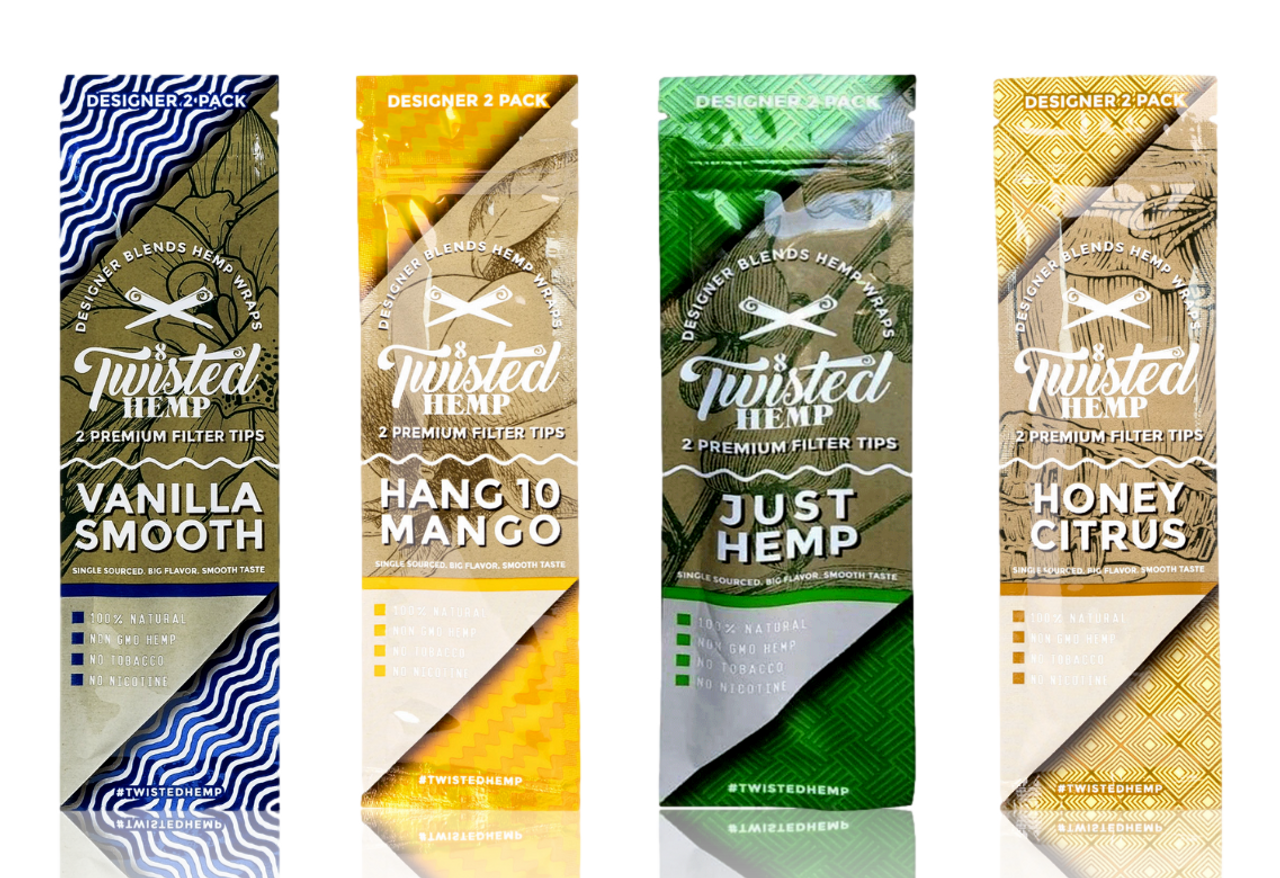 Twisted Hemp Wraps x2 + Tips