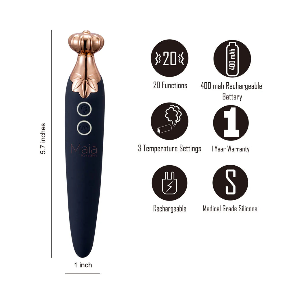 VAPORADOR Vibrador de Silicona Negro Serie 420