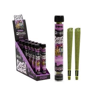 Conos G-Rollz Cheech & Chong Blackberry OGK con terpenos — paquete de 2. Venta individual; imagen de referencia del proveedor.
