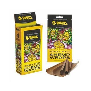 Wraps de cáñamo G-Rollz Honey Buzz — paquete de 4. Venta individual; imagen de referencia del proveedor.