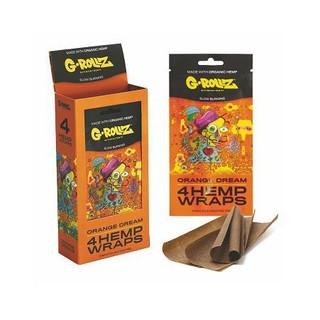 Wraps de cáñamo G-Rollz Orange Dream — paquete de 4. Venta individual; imagen de referencia del proveedor.
