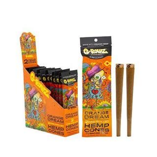 Conos de cáñamo G-Rollz Orange Dream — paquete de 2. Venta individual; imagen de referencia del proveedor.