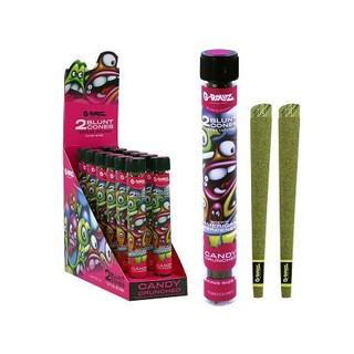 Conos G-Rollz Candy Crunched 1¼ con terpenos — paquete de 2. Venta individual; imagen de referencia del proveedor.