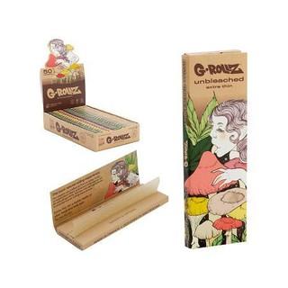 Papeles G-Rollz Mushroom sin blanquear 1¼ — 50 papeles. Venta individual; imagen de referencia del proveedor.