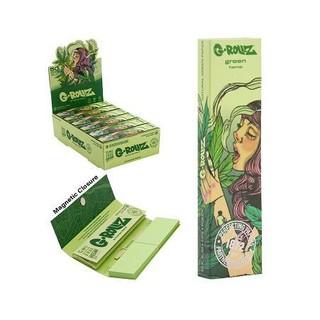 Papeles G-Rollz Collector Mushroom Lady cáñamo orgánico King Size Slim — 50 papeles + boquillas. Venta individual; imagen de referencia del proveedor.