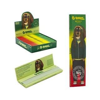 Papeles G-Rollz Pets Rock Reggae cáñamo orgánico King Size Slim — 50 papeles. Venta individual; imagen de referencia del proveedor.