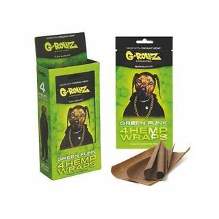 Wraps de cáñamo G-Rollz Green Funk — paquete de 4. Venta individual; imagen de referencia del proveedor.