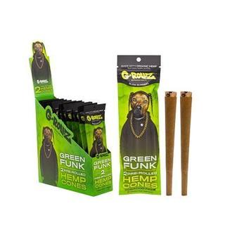 Conos de cáñamo G-Rollz Green Funk — paquete de 2. Venta individual; imagen de referencia del proveedor.