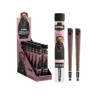 Conos G-Rollz The Dog Strawberry Chee$ecake con terpenos — paquete de 2. Venta individual; imagen de referencia del proveedor.