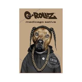 Papeles G-Rollz Pets Rock Rap sin blanquear 1¼ — 50 papeles + boquillas y bandeja. Venta individual; imagen de referencia del proveedor.