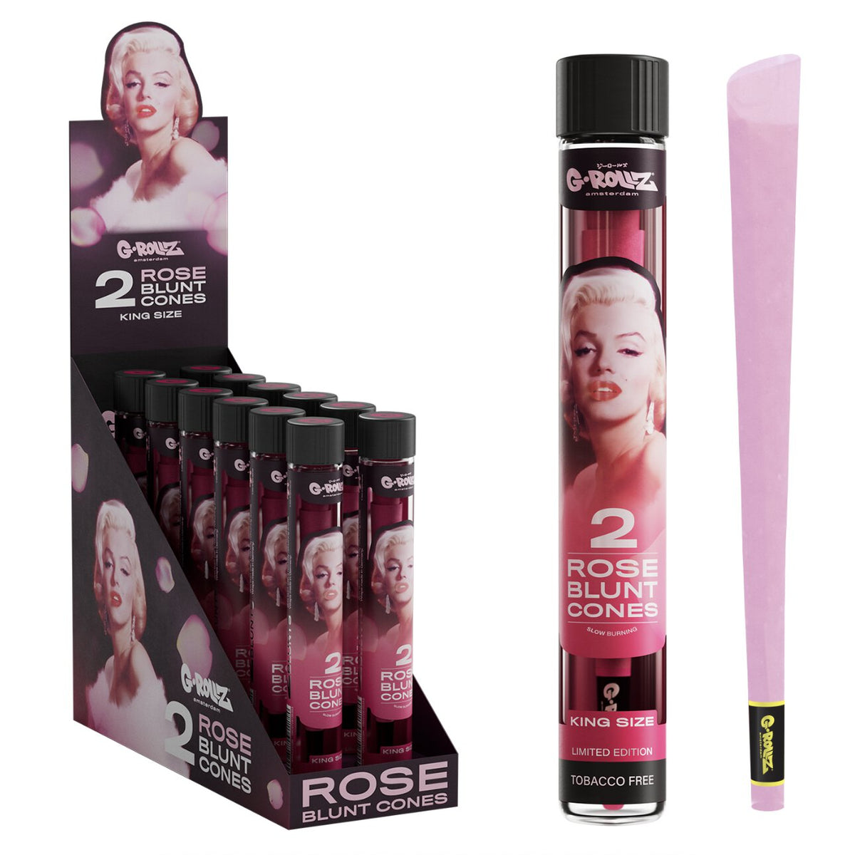 Conos G-Rollz Fabulous Face Rose — paquete de 2. Venta individual; imagen de referencia del proveedor.