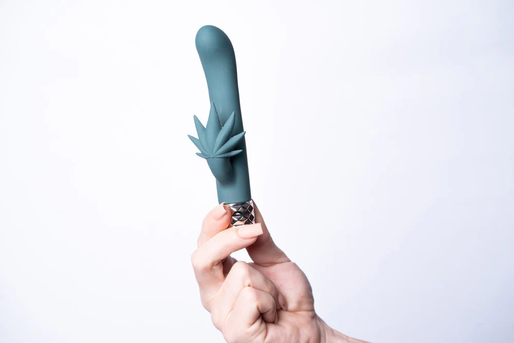 Vibrador de punto G recargable por USB con 10 funciones y gemas de cristal KUSHA